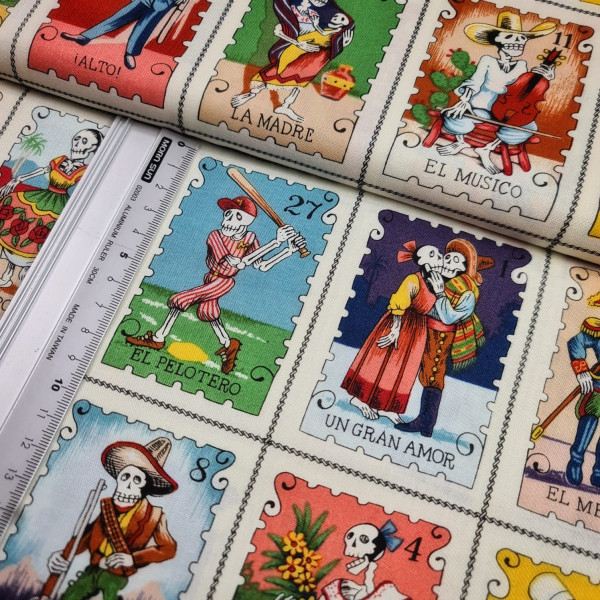 Baumwolle | bedruckt | Alexander Henry Fabrics | cards | bunt