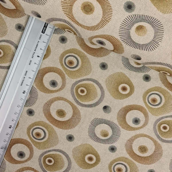 Canvas | Baumwolle | bedruckt | round | natur