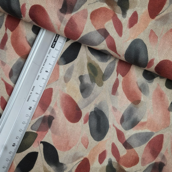 Canvas | Baumwolle | bedruckt | watercolor leaves | natur