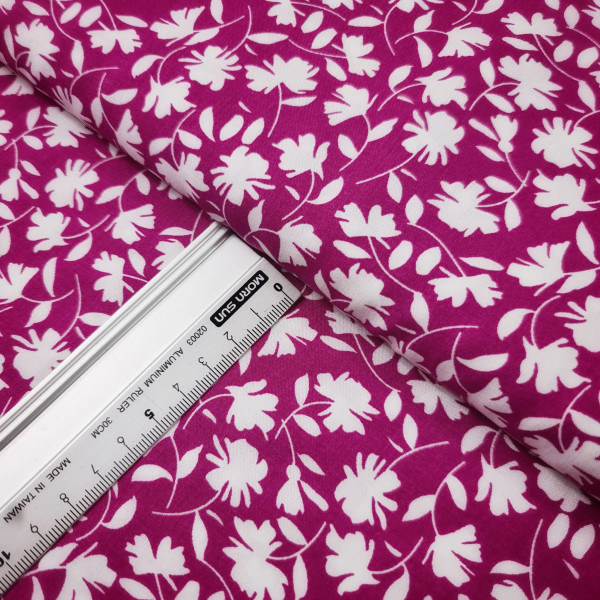 Viskose | bedruckt | floral | beere