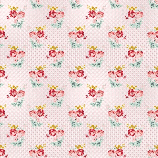Baumwolle | bedruckt | CHARMING ROSES | rosa