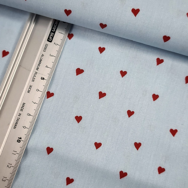 Baumwolle | bedruckt | Herzilein | weiß