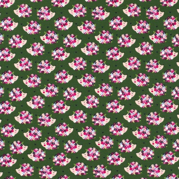 Jersey | bedruckt | Blumenigel | grün