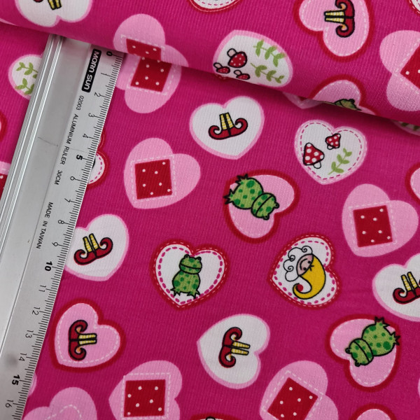 Babycord | bedruckt | Fairy tale | pink