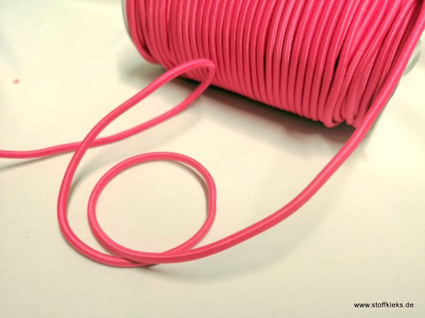 Gummikordel 3mm | neonpink | 10m