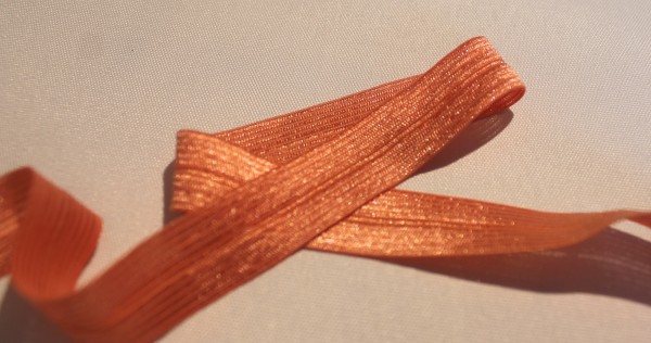elastisches Einfassband | seidiger Glanz | 1,6 cm | apricot