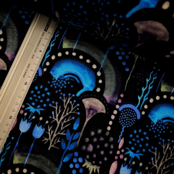 Sweat | bedruckt | ArT | blau/bunt