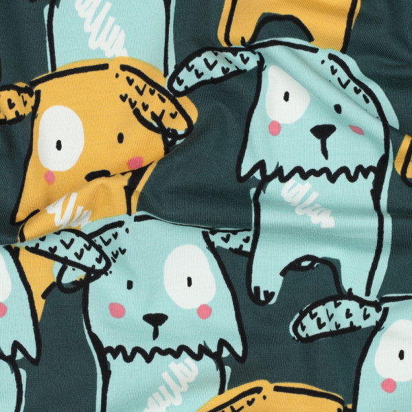 Jersey | bedruckt | dogs | grün