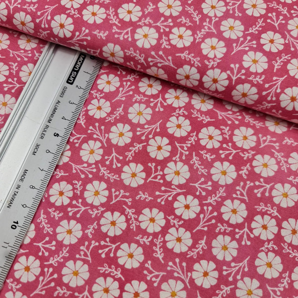 Baumwolle | bedruckt | Katie Doucette | Blümchen | pink