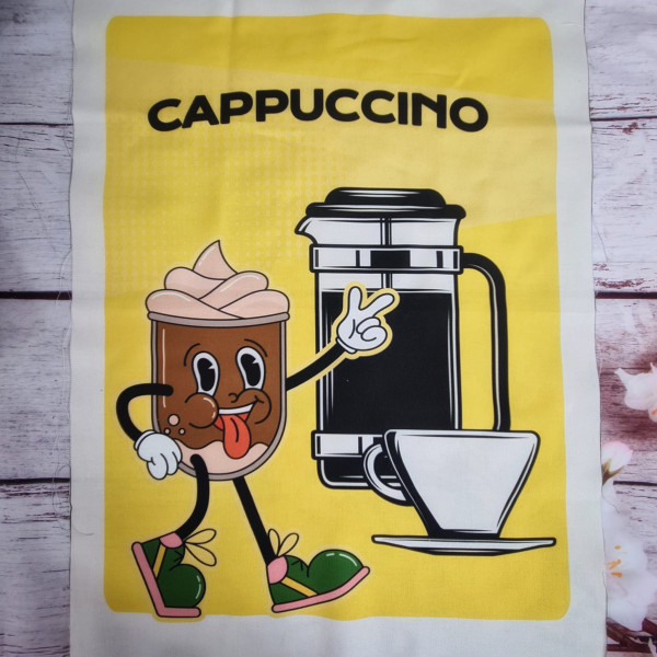 Canvas Panel | Baumwolle | cappucino | gelb/bunt