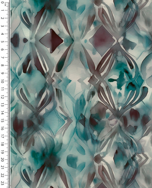 Jersey | bedruckt | watercolor wave | cassis