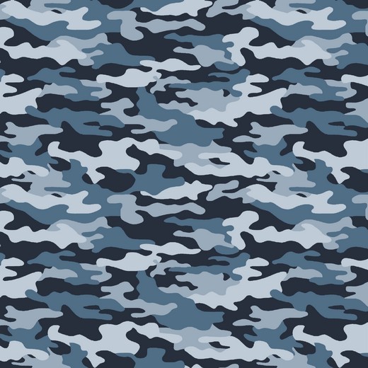 Baumwolle | bedruckt | camouflage | blau