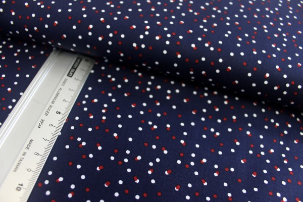 Baumwolle | bedruckt | maritim dots | marine