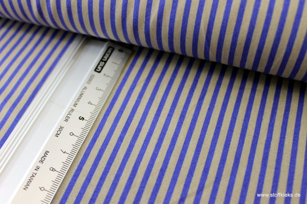 Baumwolle | bedruckt | long stripes | blau / grau