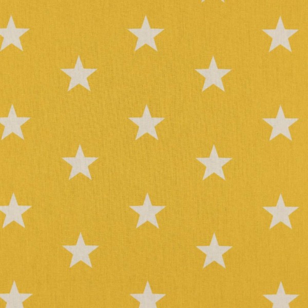Baumwolle | bedruckt | 3cm Sterne | gelb/weiss