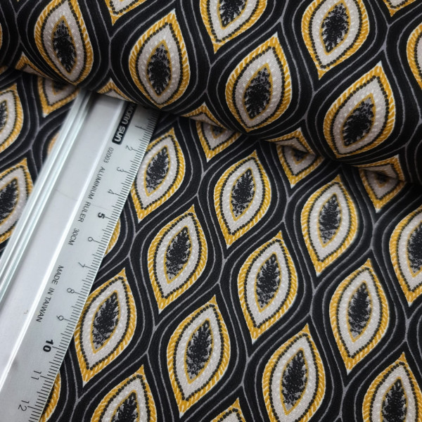 Baumwolle | bedruckt | retro | dunkelblau