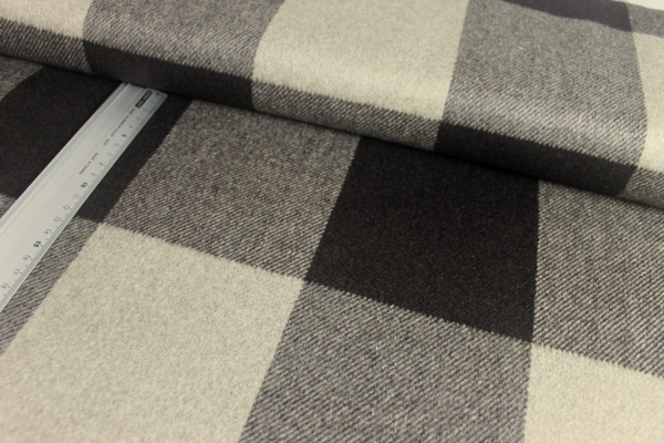 Walkloden | Quadrat | braun/beige