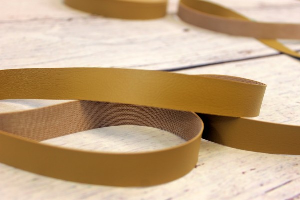 Band | Lederimitat | 2cm | beige dunkel