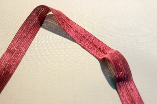 elastisches Einfassband | seidiger Glanz | 1,6 cm | warmes rot
