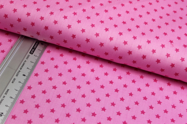 Baumwolle | bedruckt | Sterne | rosa/pink