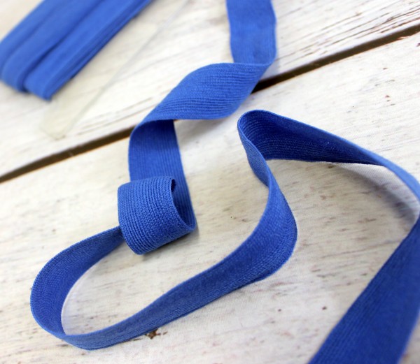 Flachkordel | Baumwolle | 2,5cm | blau