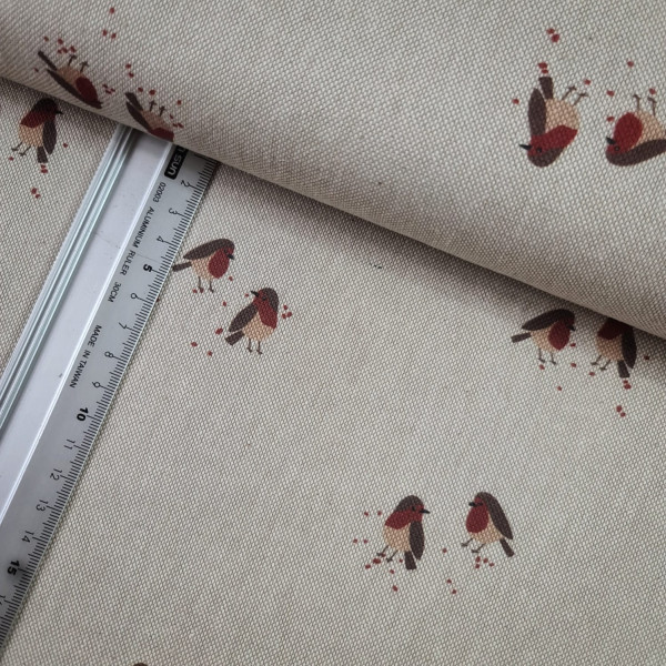 Canvas | Baumwolle | bedruckt | kleine Vöglis | natur