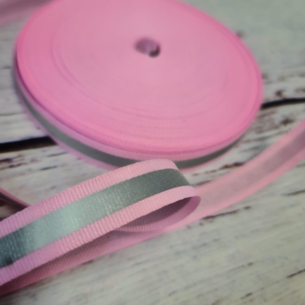 Reflektierendes Band | 15mm | rosa