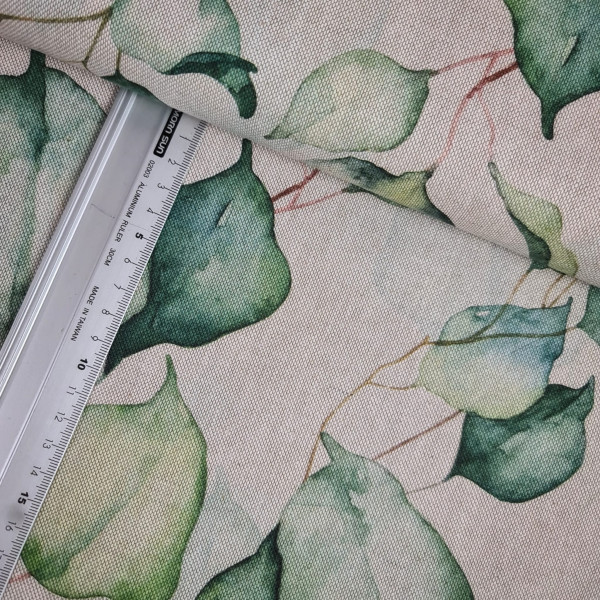 Canvas | Baumwolle | bedruckt | Eukalytus | natur