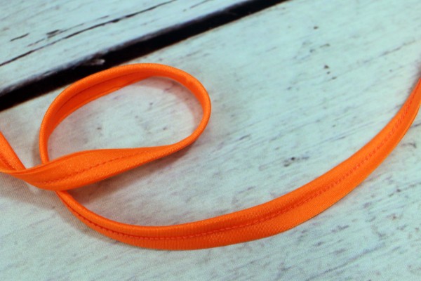 elastisches Paspelband | neon orange | 1cm