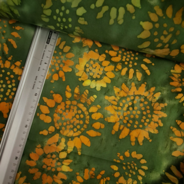 Baumwolle | bedruckt | Tie-dye| grün