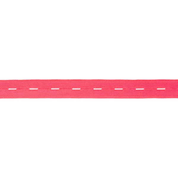 Knopfloch - Gummiband | für ca. 1,5cm Knopf | 2cm | neon pink