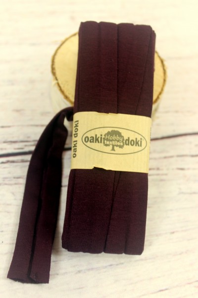 Bias Jersey Schrägband/Einfassband | 40 / 20mm | 3m | Nr. 815 | dunkles bordeaux