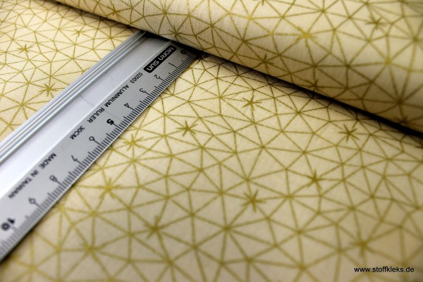 Baumwolle | bedruckt | stoffabrics | #MCS 18-10 | Amazing Stars | Sterne gelbgold
