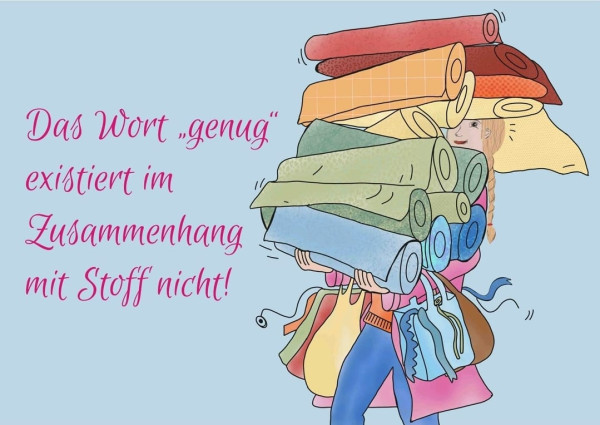 Postkarte "Das Wort genug"