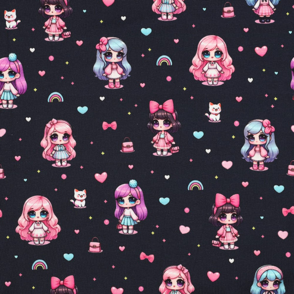 Jersey | bedruckt | DOLLS | marine