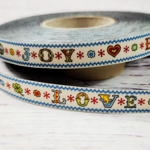 Webband | LOVE | creme/bunt