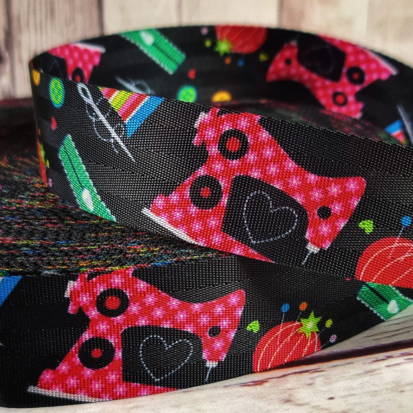 Gurtband | 40mm | beidseitig | sewing supplies | schwarz