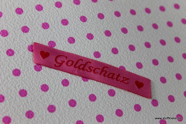 Applikation | Label | Goldschatz | rosa