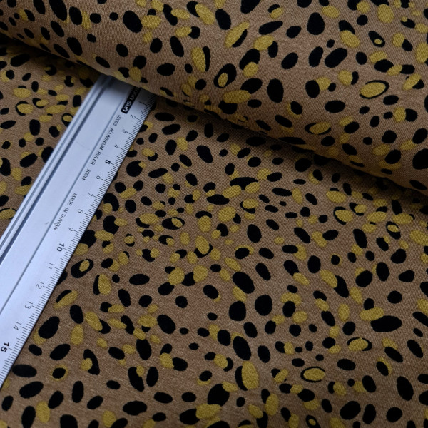 Viskose - Jersey | bedruckt | animal print | beige