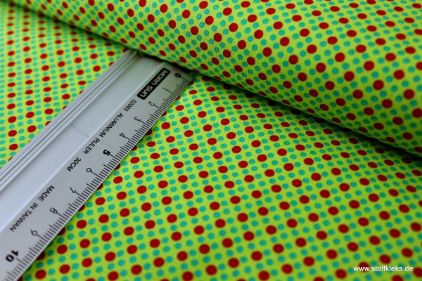 Baumwolle | bedruckt | Michael Miller Fabrics | Patt #CX6322 | Dim Dots | lindgrün