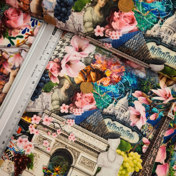 Canvas | Baumwolle | bedruckt | Paris | bunt