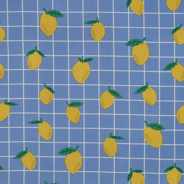 Wachstuch/beschichtete Baumwolle | Früchte | blau