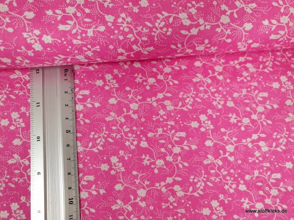 Baumwolle | bedruckt | Blumenprint | pink