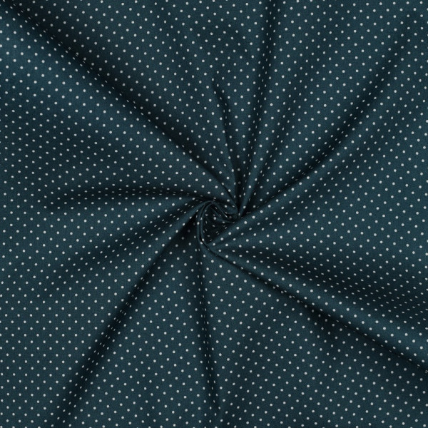 Wachstuch/beschichtete Baumwolle | 1mm Punkte | petrol