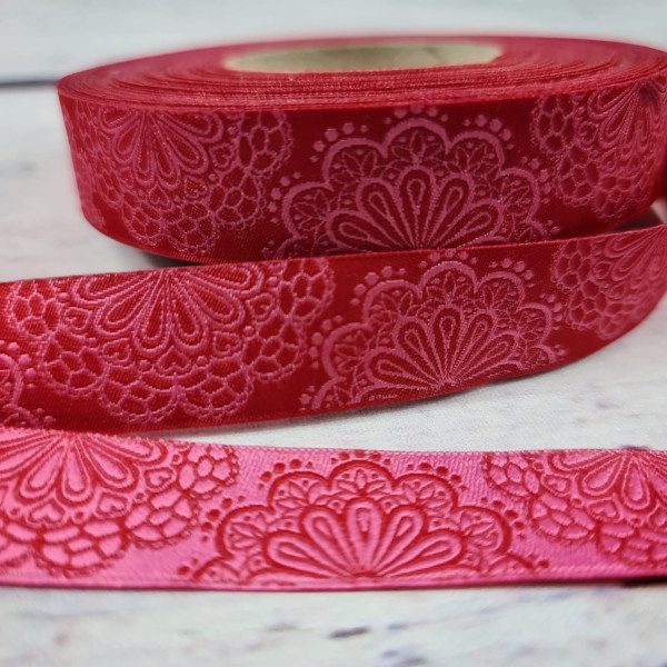 Webband | doubleface | beautiful | rosa/rot