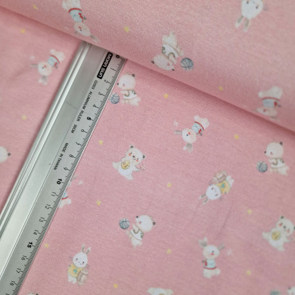 Jersey | bedruckt | little animls | rosa