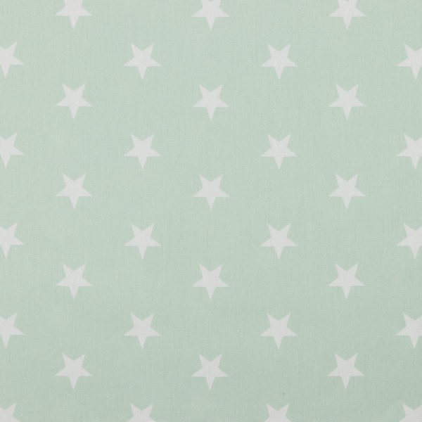 Baumwolle | bedruckt | 3cm Sterne | mint / weiss