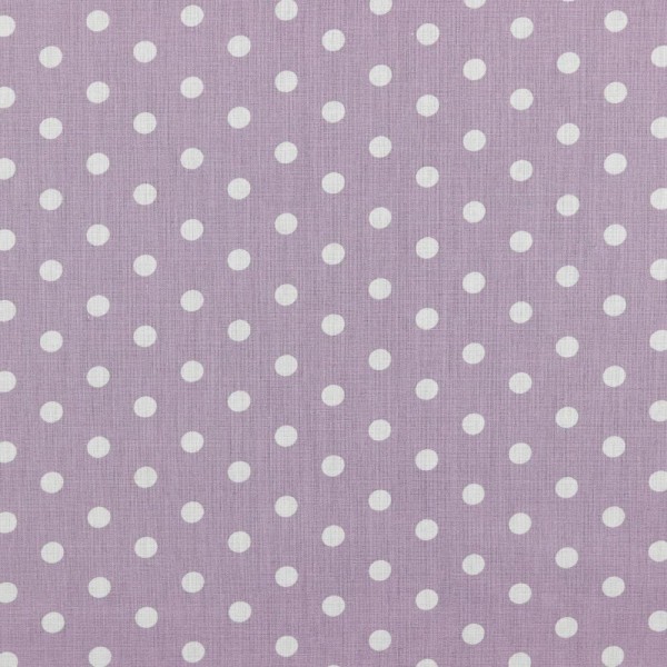 Baumwolle | bedruckt | 8mm Punkte | hell lila / weiss
