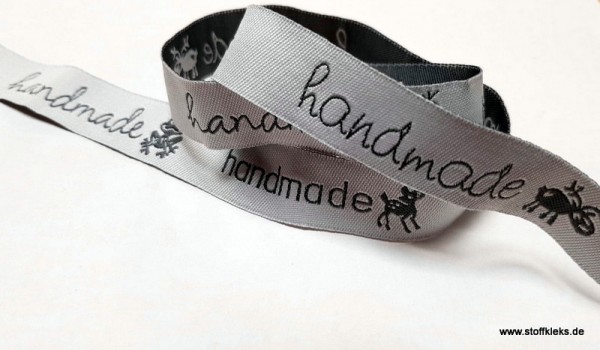 Webband | handmade | weiss/grau