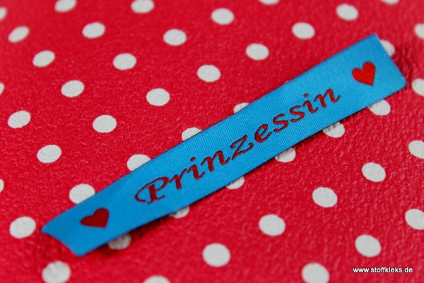 Applikation | Label | Prinzessin | blau